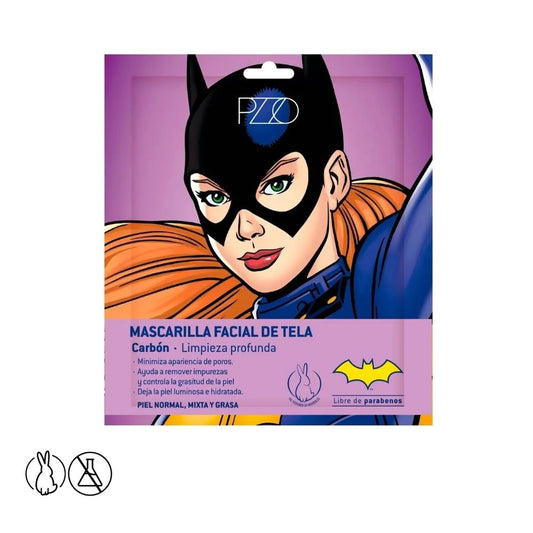 Mascarilla Facial de Tela  Batgirl Carbón 25 ml - Petrizzio