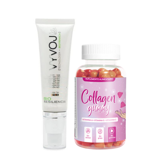Pack Hidratante Crema facial Vyvoj + Colágeno Gummy Collagen